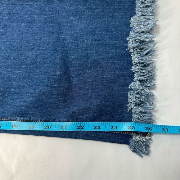 Denimland Wide Leg Raw Hem Dark Wash Jeans size M - Picture 7 of 8